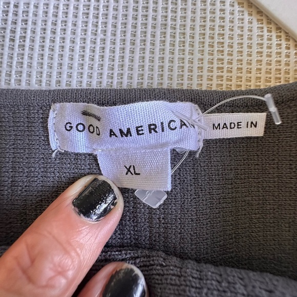 NEW GOOD AMERICAN WOMENS DRESS Gray Ribbed Knit XL - Picture 8 of 8